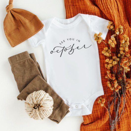 Tot ziens in oktober zwangerschapsaankondiging romper