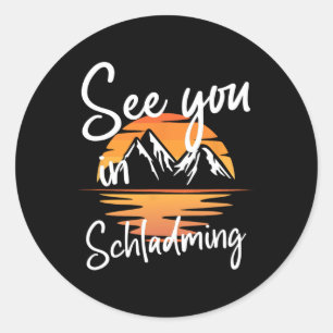 Tot ziens in Schladming Steiermark Vakantie Ski Ronde Sticker