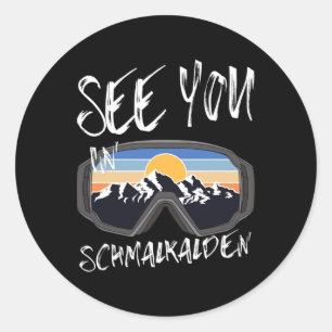 Tot ziens in Schmalkalden Duitsland Vakantie Ski G Ronde Sticker