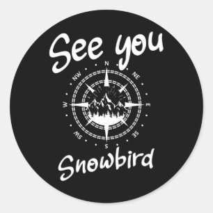 Tot ziens in Snowbird Verenigde Staten Vakantie Sk Ronde Sticker