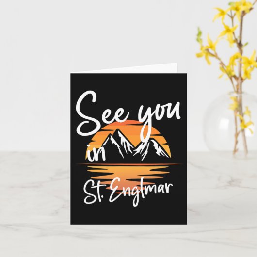 Tot ziens in St. Englmar Duitsland Vakantie Ski Kaart (Gele Bloem)