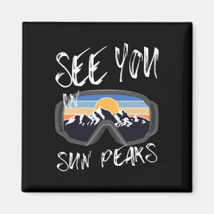 Tot ziens in Sun Peaks Vakantie Ski Goggles Magneet