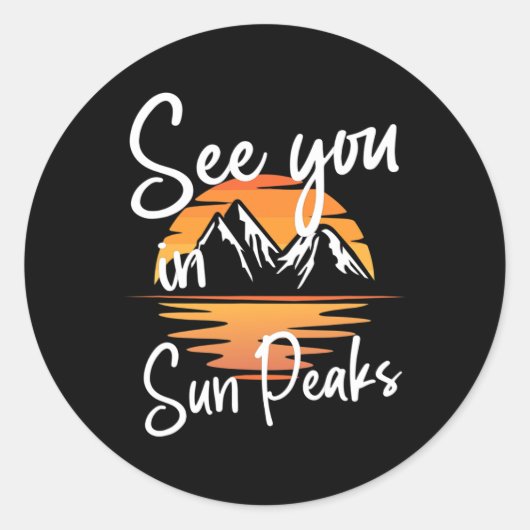 Tot ziens in Sun Peaks Vakantie Ski Ronde Sticker (Voorkant)
