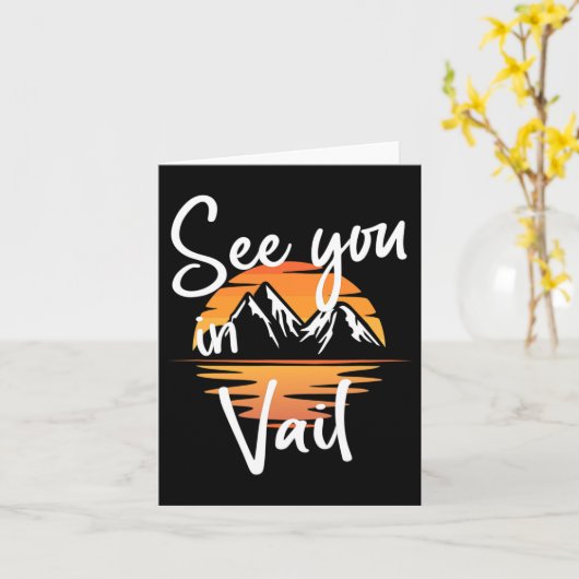 Tot ziens in Vail USA Vakantie Ski Wandelen 1 Kaart (Gele Bloem)