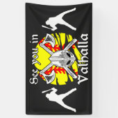 Tot ziens in Valhalla Softball Spandoek (Verticaal)