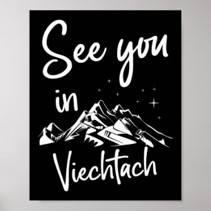 Tot ziens in Viechtach Duitsland Vakantie Ski Poster