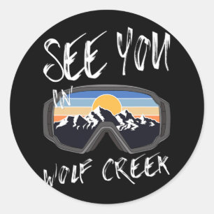 Tot ziens in Wolf Creek Verenigde Staten Vakantie  Ronde Sticker