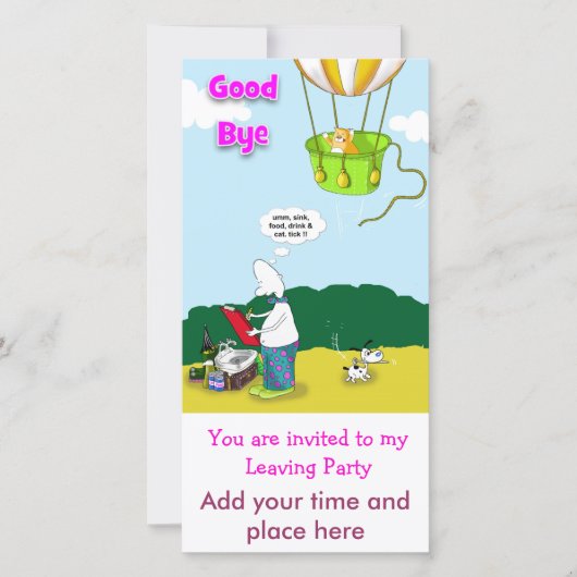 Tot ziens, je wordt uitgenodigd voor mijn Leaving  (Voorkant)
