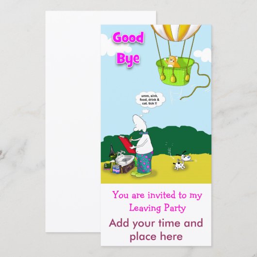 Tot ziens, je wordt uitgenodigd voor mijn Leaving  (Voorkant / Achterkant)