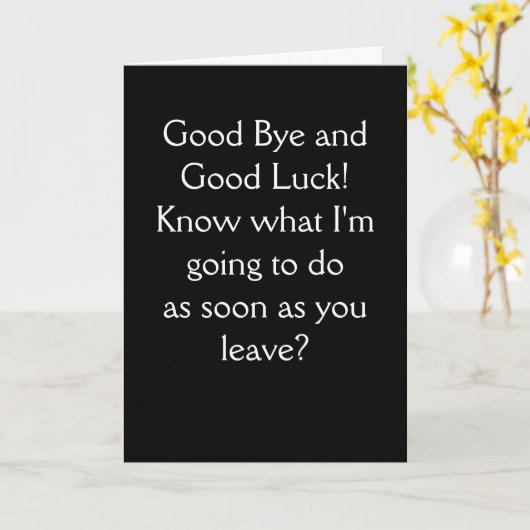 Tot ziens Kaart (Gele Bloem)