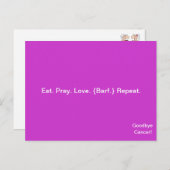 TOT ZIENS KANKER! Briefkaart van April McCallum (Voorkant / Achterkant)