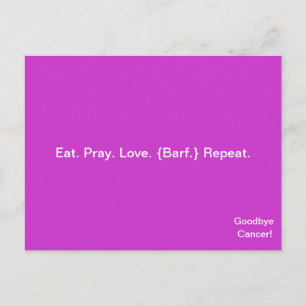 TOT ZIENS KANKER! Briefkaart van April McCallum