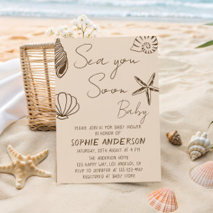 Tot Ziens Kleine Boho Kust Baby Shower Kaart