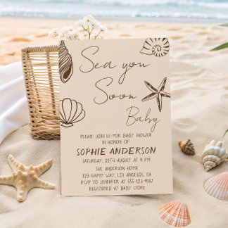 Tot Ziens Kleine Boho Kust Baby Shower Kaart