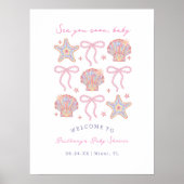 Tot Ziens Kleine Meisje Baby Shower Welkomstposter Poster (Voorkant)