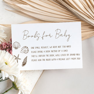 Tot Ziens Kust Baby Shower Boeken Voor Baby Informatiekaartje