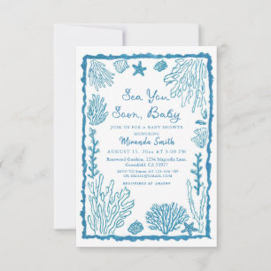 Tot Ziens Kust Baby Shower Kaart