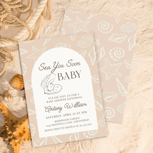Tot Ziens Kust Baby Shower Uitnodiging