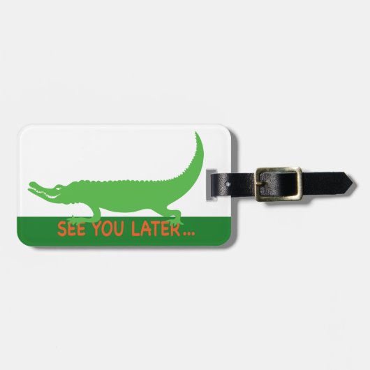 Tot ziens Later Alligator Bagage Label (Voorkant horizontaal)