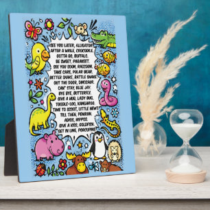 Tot ziens later Alligator Rijmposter – Schattig di Fotoplaat