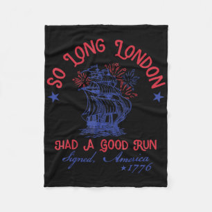 Tot ziens Londen 4 juli 1776 Usa T-shirts Meisjes Fleece Deken