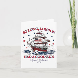 Tot ziens Londen 4 juli 1776 Usa T-shirts Meisjes  Kaart