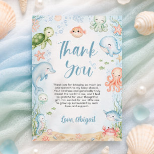 Tot Ziens Ocean Baby Shower Bedankt