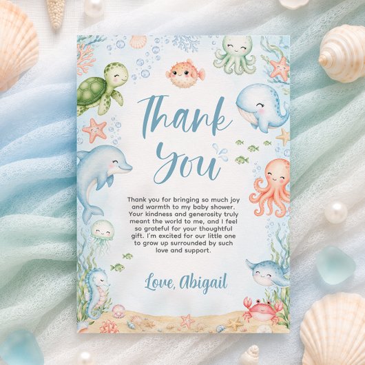 Tot Ziens Ocean Baby Shower Bedankt