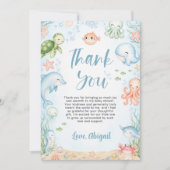 Tot Ziens Ocean Baby Shower Bedankt (Voorkant)
