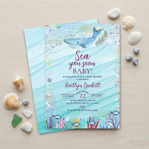 Tot Ziens Onder Zee Baby Borrel Kaart