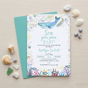 Tot Ziens Onder Zee Baby Borrel Kaart