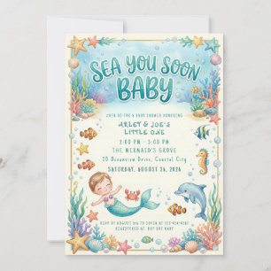 Tot ziens onder zee Baby Shower Kaart