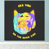 Tot ziens op de Bark kant Hond Pun Canvas Afdruk (Insitu (Houten vloer))