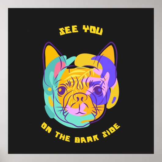 Tot ziens op de Bark kant Hond Pun Poster (Voorkant)