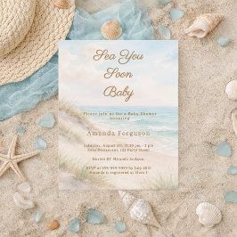 Tot Ziens Op Het Strand Baby Shower uitnodiging