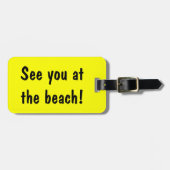 Tot ziens op het strand | bagagelabel tas en koffe (Voorkant horizontaal)