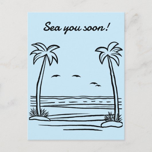 Tot ziens op zee! briefkaart (Voorkant)