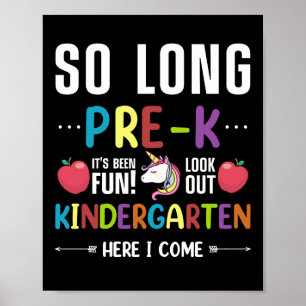 Tot ziens Pre-K Kleuterschool Hier kom ik Pre-k Poster