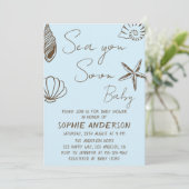 Tot ziens schat, Boho Kust Baby Shower Kaart (Staand voorkant)