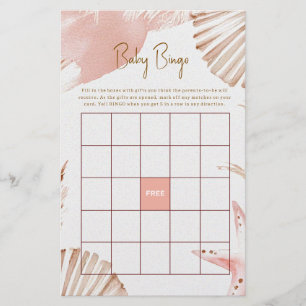 Tot Ziens Schatje Baby Borrel Bingo Spel Flyer