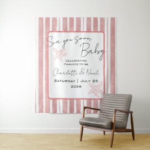 Tot Ziens Schatje Baby Shower Achtergrond Wandkleed