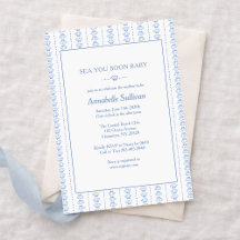 Tot ziens schatje! Blauwe Kuststrand Baby Shower