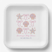 Tot Ziens Schatje Coastal Baby Shower  Papieren Bordje (Voorkant)