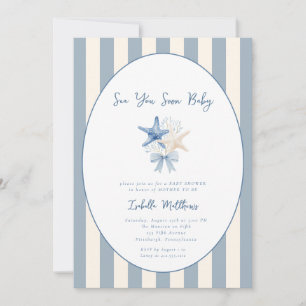 Tot Ziens Schatje Kust Baby Borrel Uitnodiging