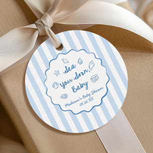 Tot Ziens Schatje Kust Baby Shower Bedankjes Labels