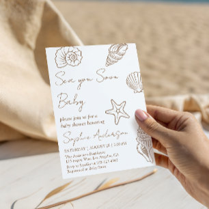 Tot Ziens Schatje Kust Zeeschelp Baby Shower Kaart