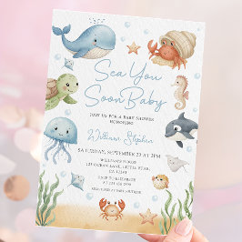 Tot Ziens Schatje Onder de Zee Baby Shower Kaart