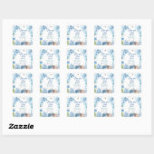 Tot Ziens Schelp Baby Borrel Vierkante Sticker (Vel)