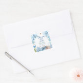 Tot Ziens Schelp Baby Borrel Vierkante Sticker (Envelop)