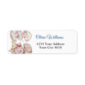 Tot Ziens Schelp Baby Shower Adres Etiket (Voorkant)